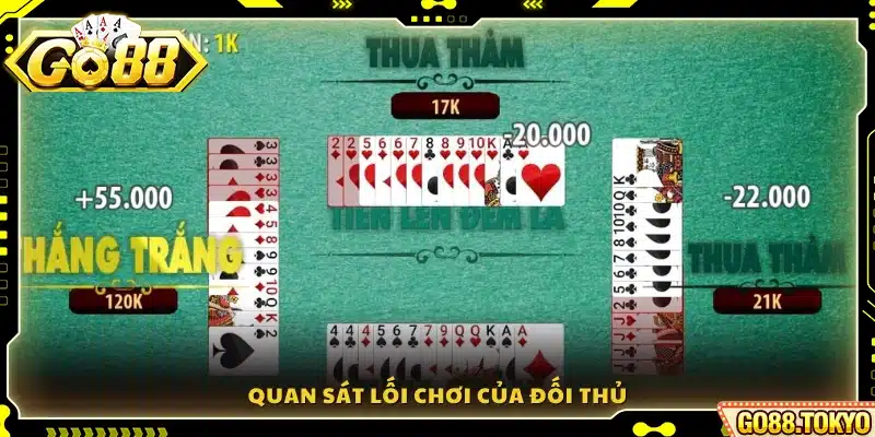 Theo dõi chiến thuật và thói quen ra bài của đối thủ