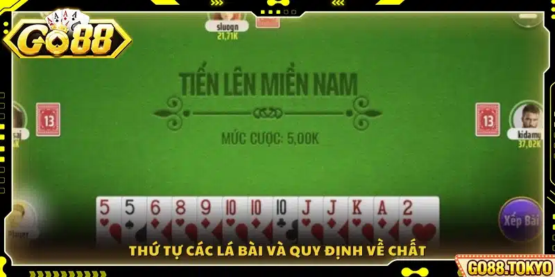 Quy tắc sắp xếp bài và độ mạnh của từng chất